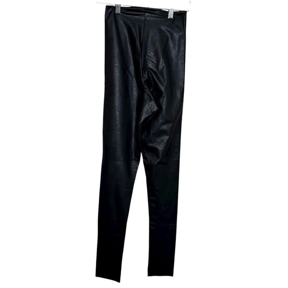 Commando Leggings Womens Small Black Faux Leather Perfect Control Made USA SLG06 - Picture 2 of 6